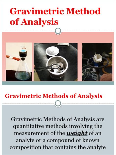 definition gravimetric method|what is a gravimetric factor.